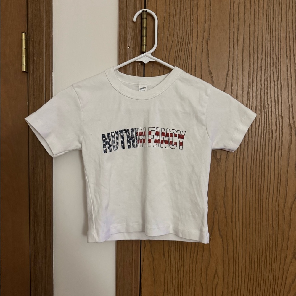 Nothin fancy July 4th crop top
